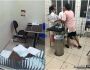 VÍDEO: mulher furiosa quebra vidro e funcionário da Saúde é atingido e ferido