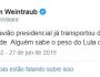 Ministro da Educação faz piada sobre droga em avião da FAB e ataca Lula e Dilma