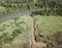FOLGADOS: donos de pesqueiro abrem canal para ligar rio até casa e são flagrados por drone