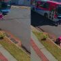 Câmera de segurança flagrou o acidente na tarde desta quinta-feira (19)