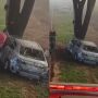 Ve&iacute;culo teria sa&iacute;do da pista, atingido uma &aacute;rvore e pegado fogo