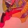 Arma apreendida no local