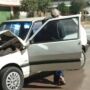 O condutor do carro acabou sendo levado para delegacia