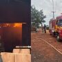 O fogo foi controlado pelas equipes do Corpo de Bombeiros
