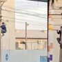 O suspeito fugiu ao perceber que estava sendo filmado