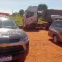 O ve&iacute;culo estava estacionado nas proximidades de um posto de combust&iacute;vel
