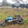 A motocicleta, uma Yamaha Fazer, foi recolhida pelas equipes da Pol&iacute;cia Militar