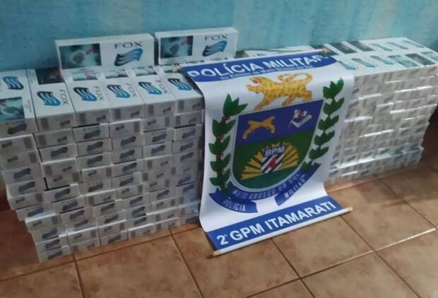 Polícia apreende contrabando de cigarros em assentamento de Ponta Porã