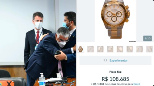 Senador bolsonarista ostenta relógio de R$ 108 mil em sessão da CPI da Covid