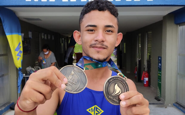 Atleta sul-mato-grossense conquista dois ouros no atletismo dos JEB's