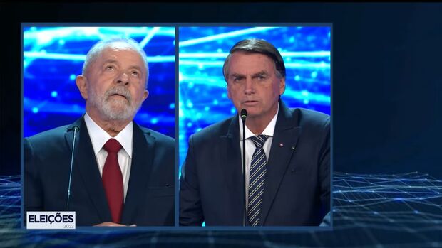 Bolsonaro e Lula se enfrentam no 1&ordm; debate presidencial