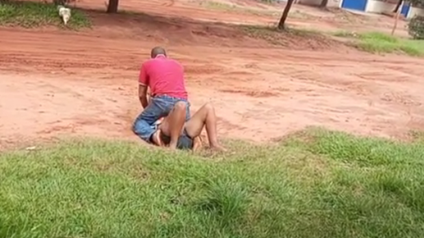 Marido é filmado espancando brutalmente a esposa em MS (vídeo)