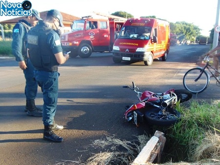 Jovem sem CNH tem veículo apreendido após cair com motocicleta