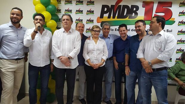 Com presença de Puccinelli, Ulisses Rocha retoma comando do PMDB municipal