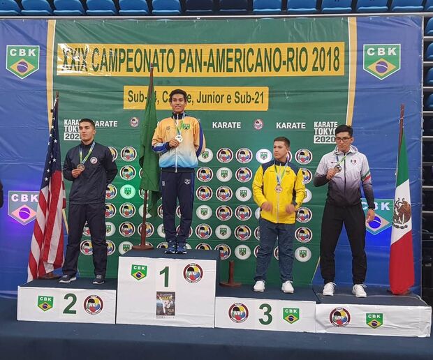 Acadêmico conquista bicampeonato Pan-americano de Karatê Sub 21