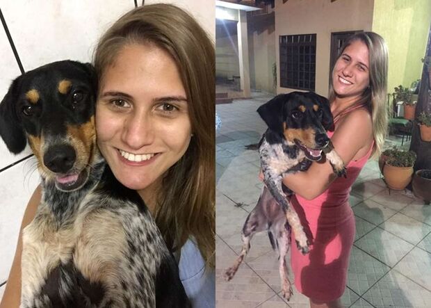 Por amor, veterinária adota cachorra que foi jogada ao fogo com apenas 40 dias