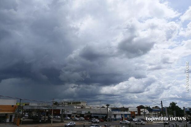Dia amanhece nublado e previsão é de chuva em áreas isoladas de Mato Grosso do Sul