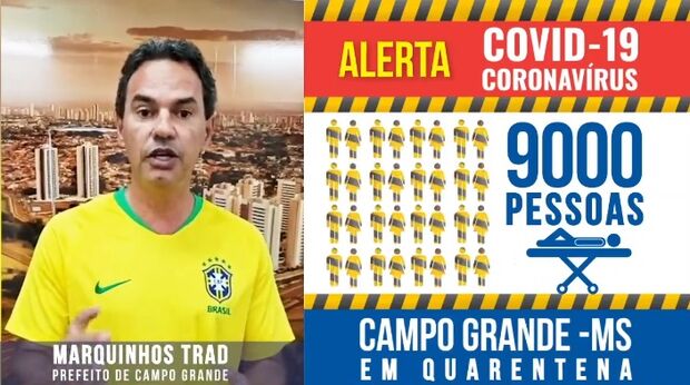 Marquinhos estima 9 mil infectados em Campo Grande e reforça medidas drásticas