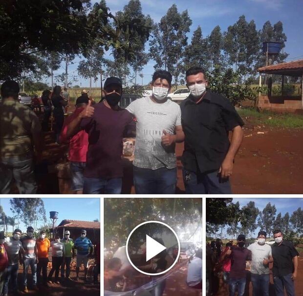 VÍDEO: pré-candidato faz festão com churrasco e cerveja em meio à pandemia em Jaraguari