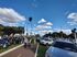 Praça serviu de estacionamento 