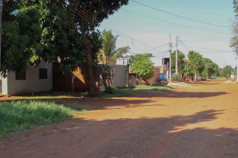 Rua onde o crime aconteceu no bairro Universitário