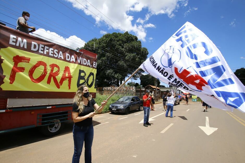 Manifestantes pediam a saída do presidente Jair Bolsonaro