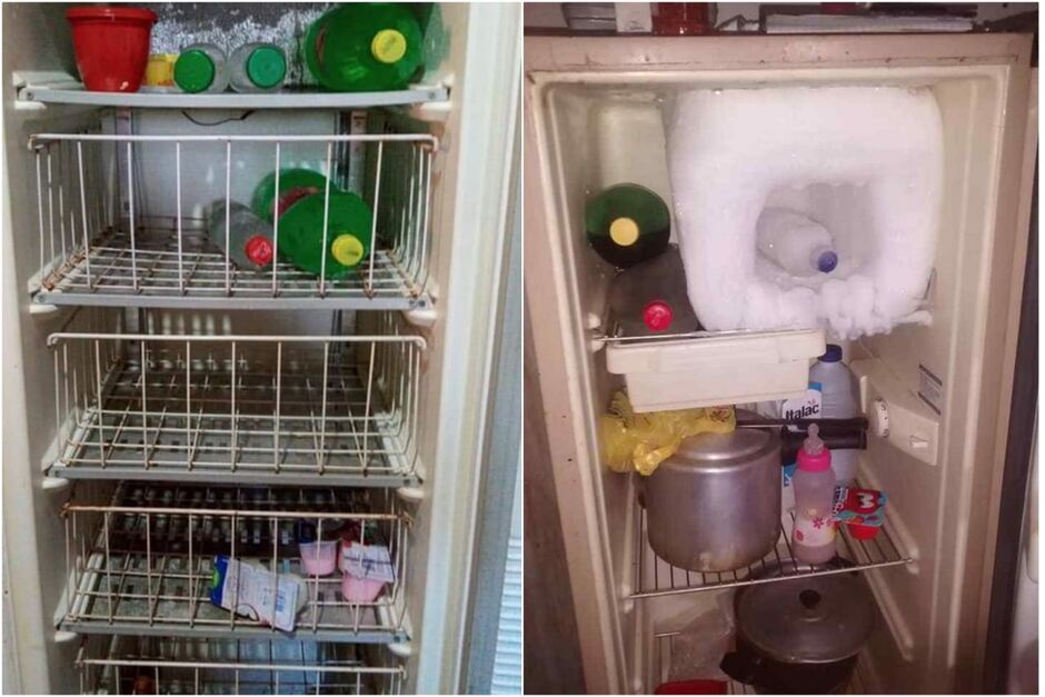 A família não tem alimentos na geladeira