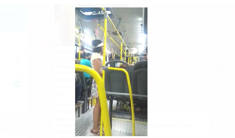 Mulher se recusou a colocar máscara em ônibus coletivo de Campo Grande