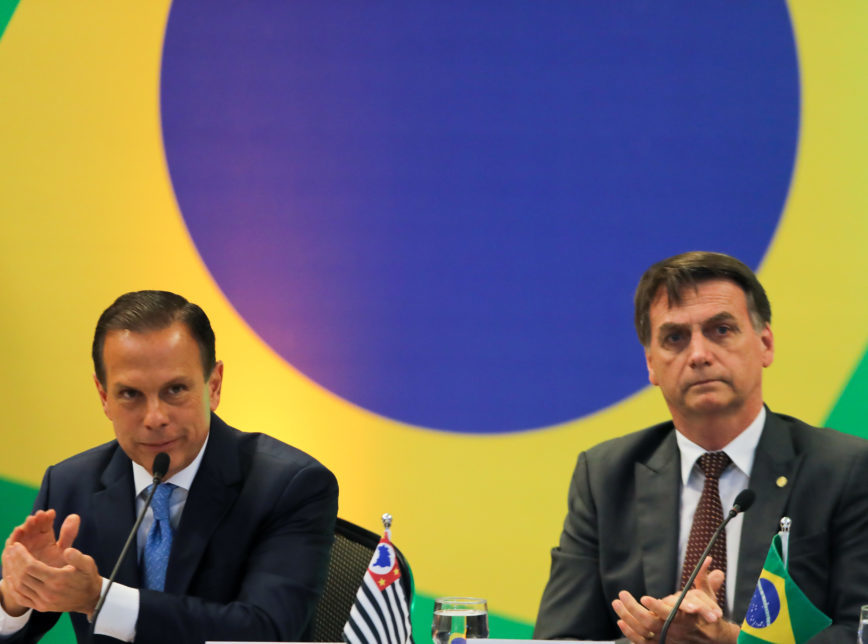 João Doria e Jair Bolsonaro, opostos no enfrentamento à pandemia