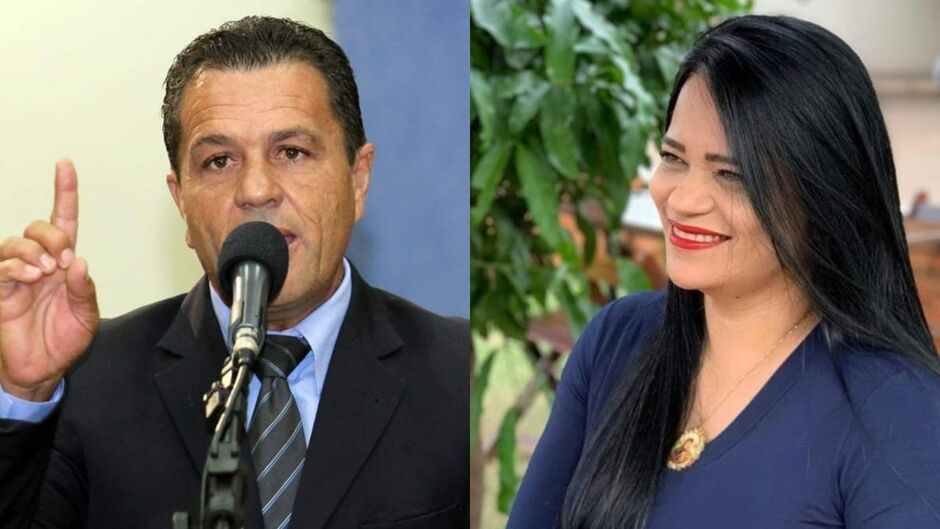 Vereador Delei Pinheiro e ex-vereadora Dharleng Campos