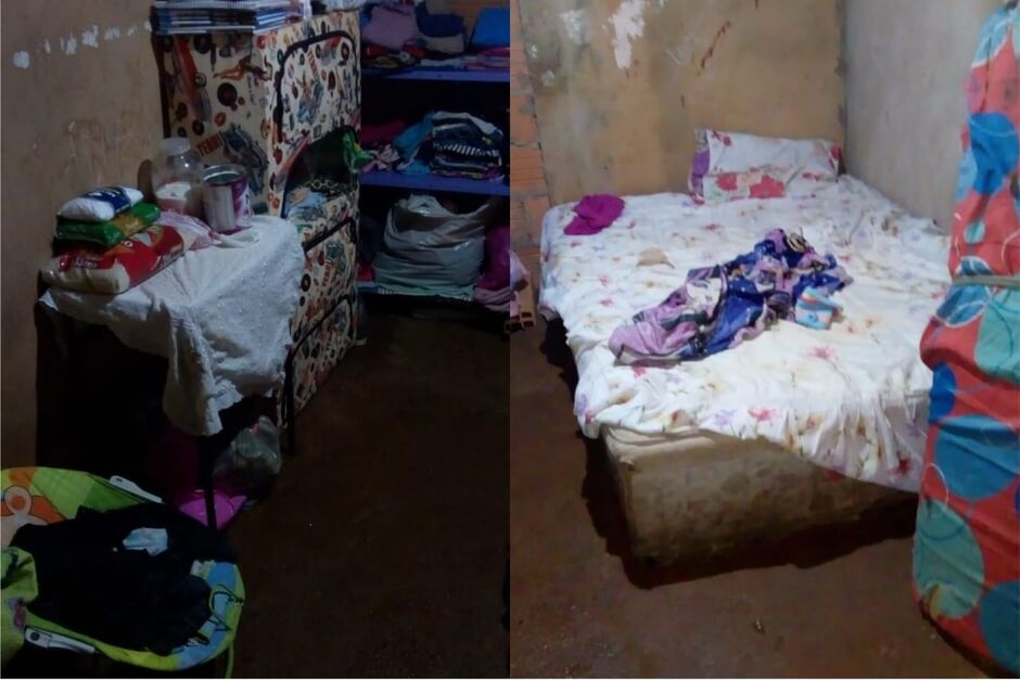 Cama e armários, espaço curto vivido por Juliana é desolador
