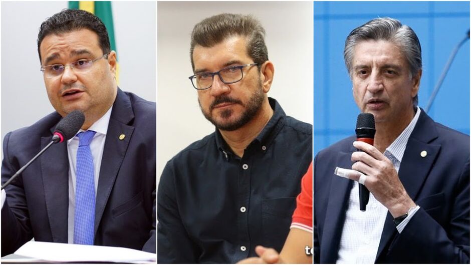 Deputado federal Fábio Trad, deputado estadual Pedro Kemp e deputado fedreal Dagoberto