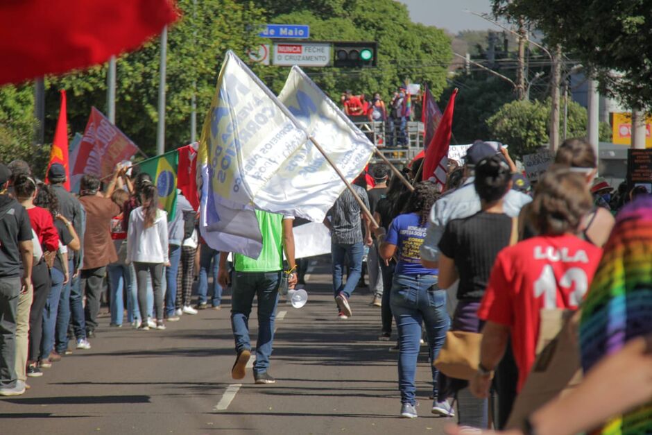 Em Campo Grande manifesto foi no centro