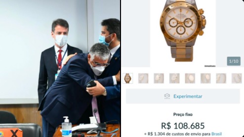 Senador foi com relógio caríssimo em CPI