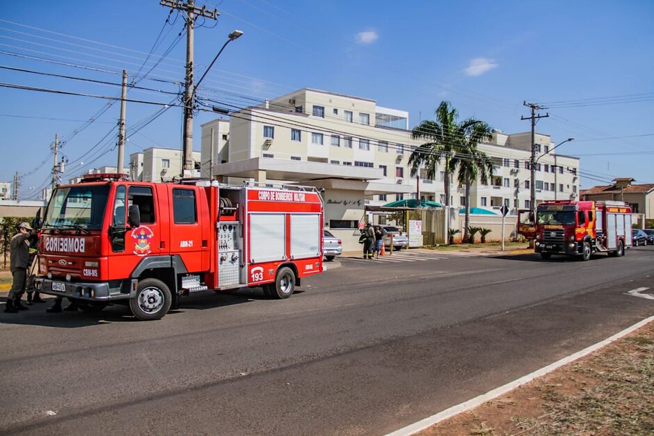 Viatura do Corpo de Bombeiros esteve no local