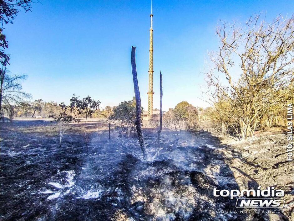 Grande parte do parque ficou completamente destruída com o incêndio