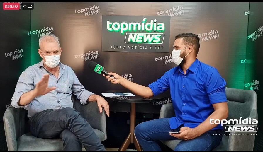Geraldo Resende durante entrevista ao TopMídiaNews