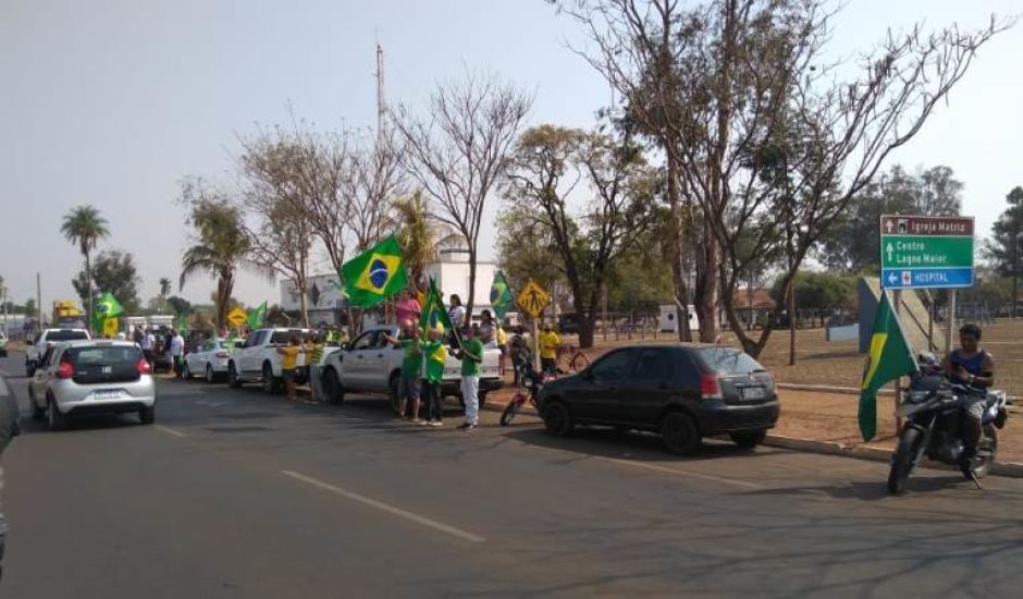 Protesto pró-Bolsonaro em Três Lagoas