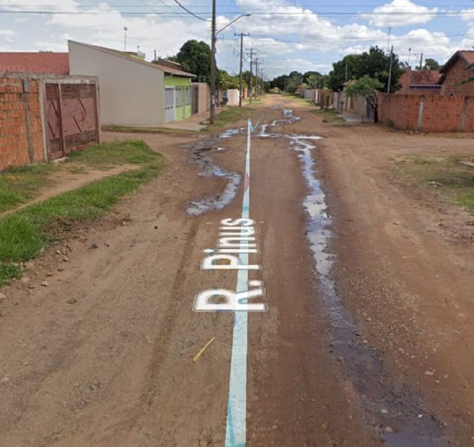 Rua onde ocorreu a situação