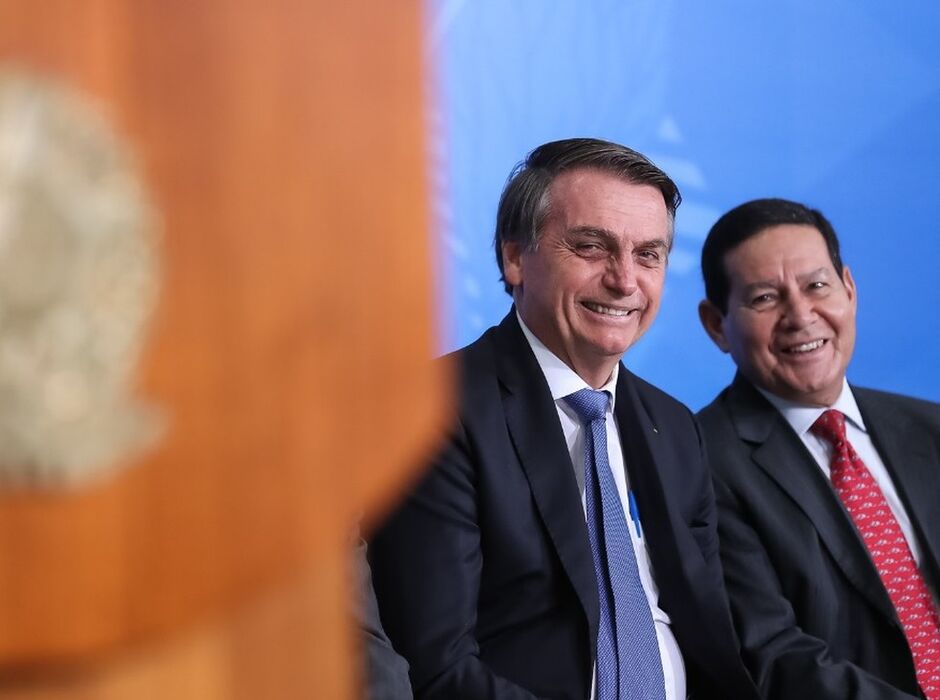 Presidente Jair Bolsonaro e vice Mourão