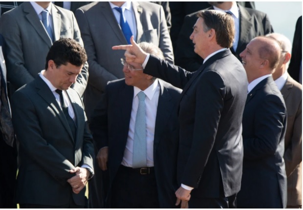 Presidente Jair Bolsonaro e o ex-ministro da Justiça Sergio Moro