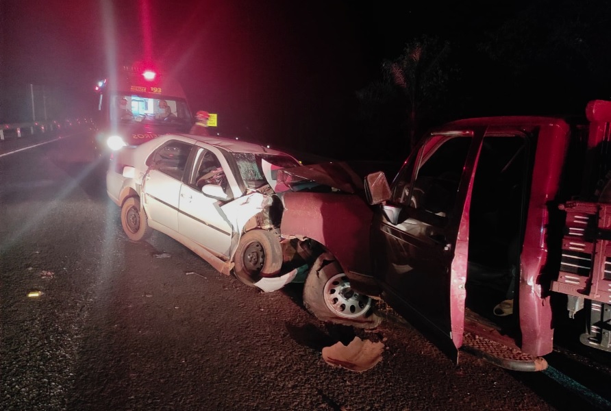 Motorista foi levado para um hospital em Dourados