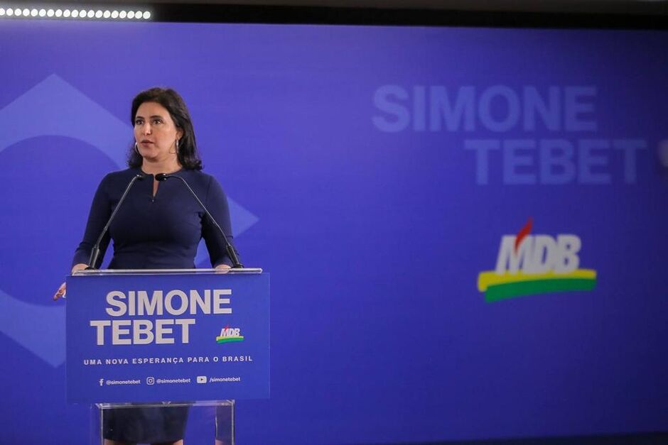 Senadora Simone Tebet não pontuou na pesquisa Ideia