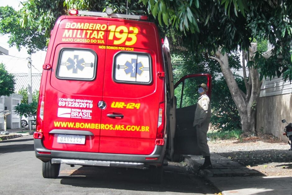A vítima foi encaminhada para a Santa Casa