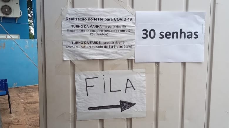 Para conseguir fazer teste no Itamaracá as pessoas tem que passar quase 4h na fila