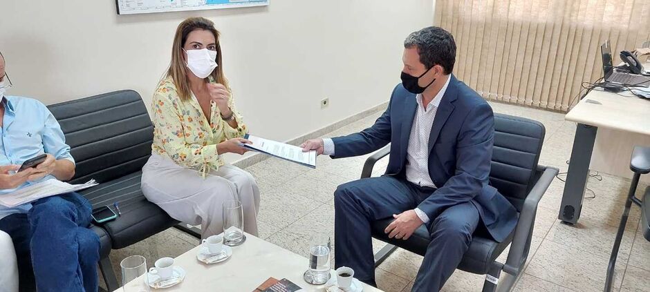 Soraya e o superintendente da PF em MS, Fernando Araújo Campos