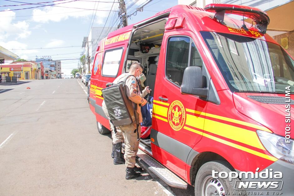 A vítima foi levada para a Santa Casa