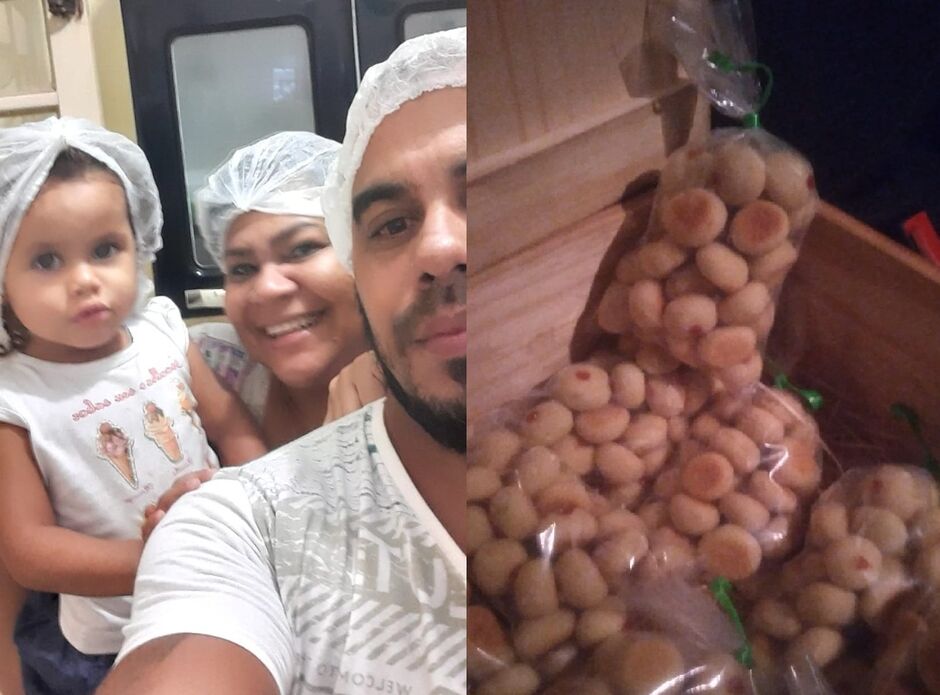 Casal dos biscoitos e a neta Samira Ágata