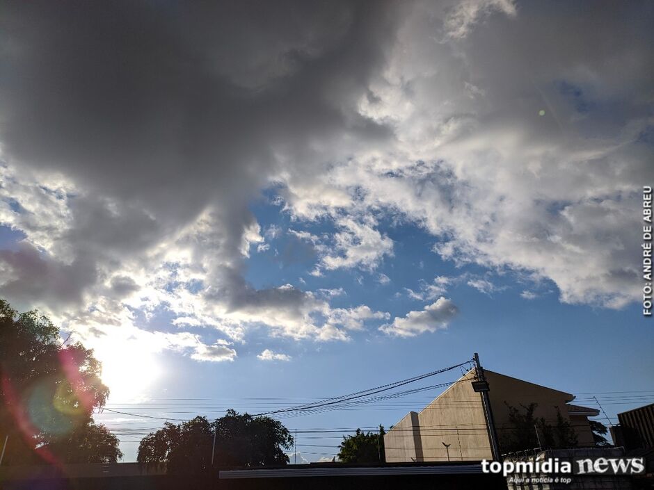 Dia típico de verão com calor e chuva