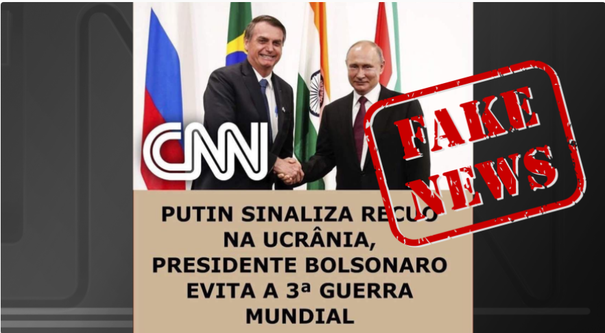 Montagem com o logo da CNN foi publicada pelo ex-ministro Ricardo Salles